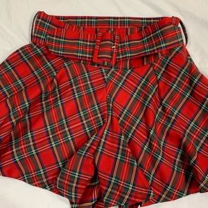 AKIRA plaid punk rock mini skirt/skort. Womens size L